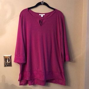 💖REDUCED💖 Dana Buchman 3/4 Sleeved Tunic Top